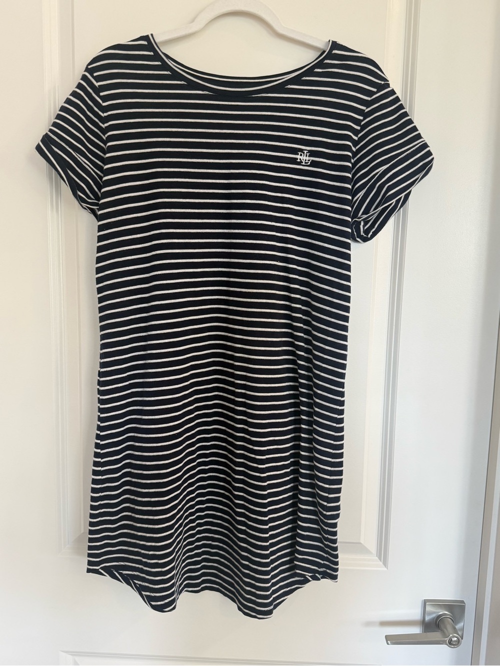Ralph Lauren Striped T-Shirt Dress with Logo